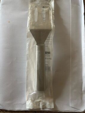 Stainless Steel Turner with Forked Spatula Head - Silver